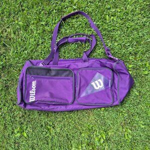 Vintage Wilson Purple Tennis Duffle Bag w/ Carry Strap - 27"